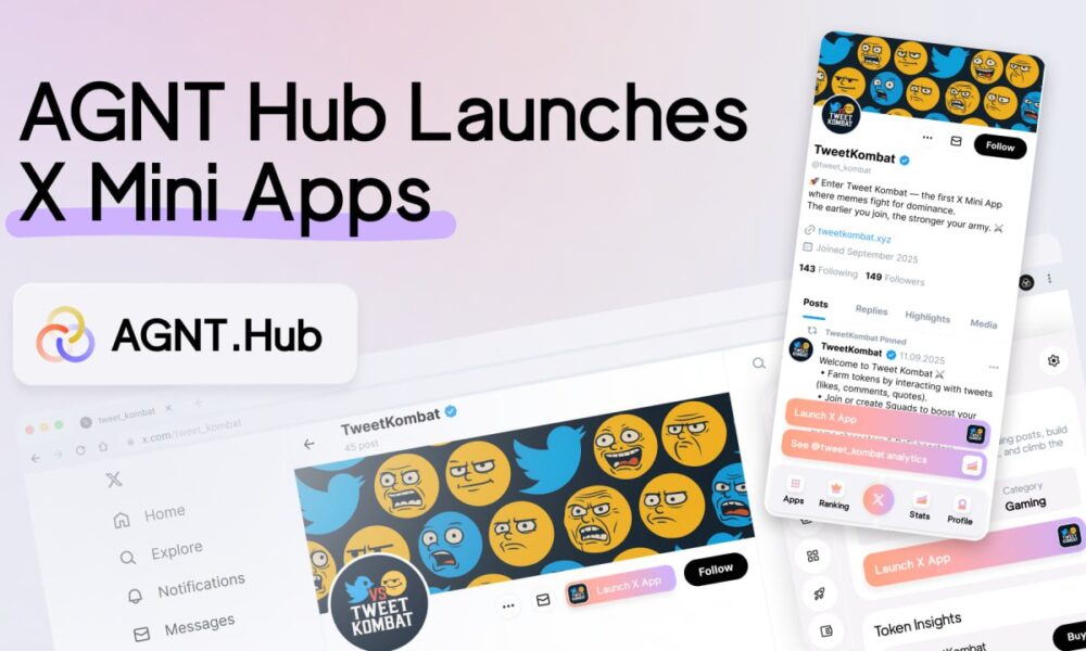 agnt-hub-launches-x-mini-apps-and-opens-the-next-chapter-for-native-web3-on-x